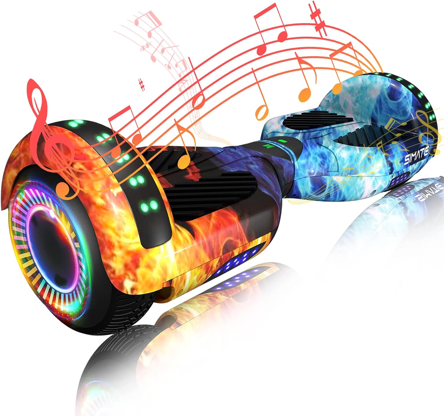 Hoverboard Electrique , Music Bluetooth, lumineux 6.5 Pouces + Kit De Protection