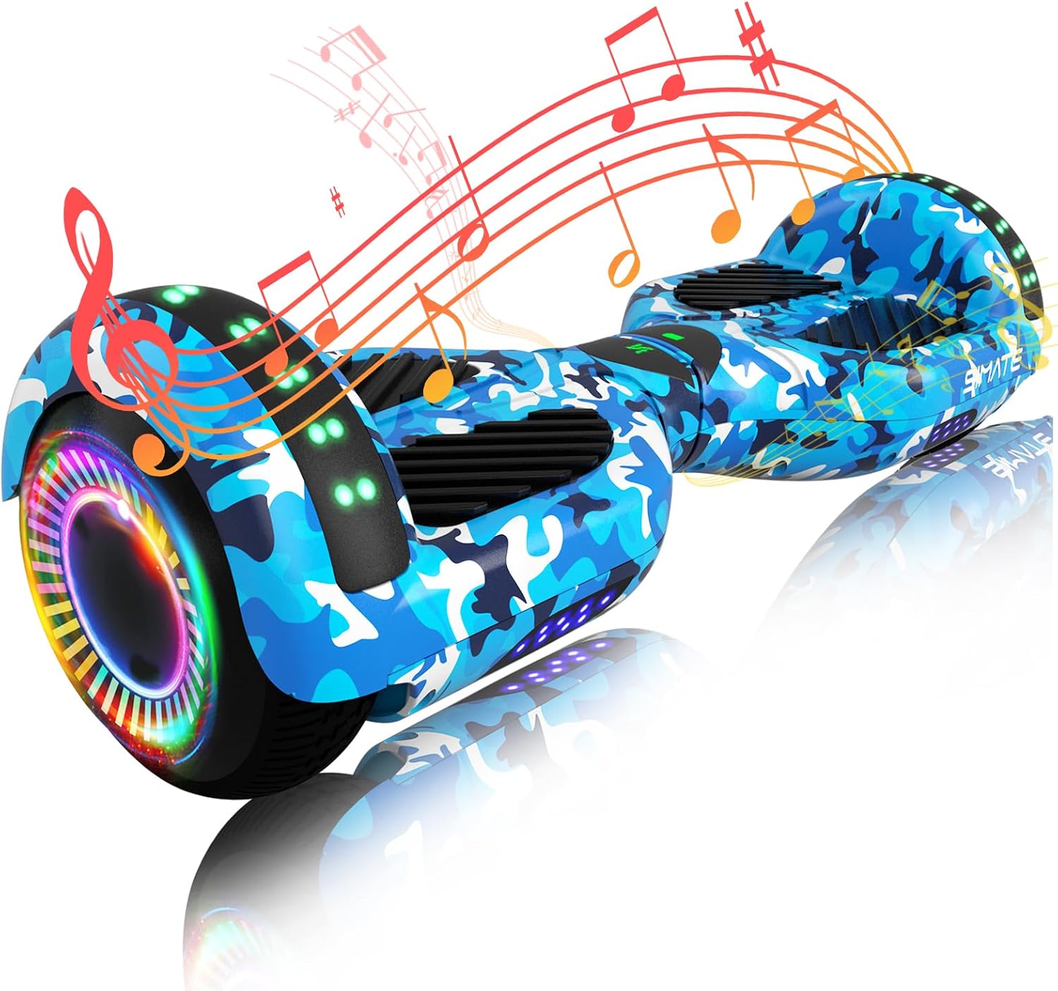 Hoverboard Electrique , Music Bluetooth, lumineux 6.5 Pouces + Kit De Protection