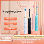 Charger l'image dans la galerie, Brosse à dents sonique électrique pour enfants et adultes, avec 4 têtes de brosse à poils doux, et 6 modes de nettoyage, blanchisseur en douceur
